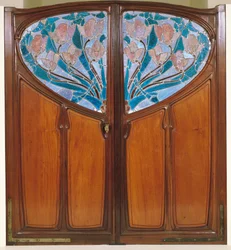 Double porte, conçue par Jacques Gruber, Emile André et Eugène Vallin pour Vaxelaire et Cie