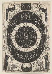 Boîtier de montre ovale avec oiseaux et motifs plus petits, vers 1614-19