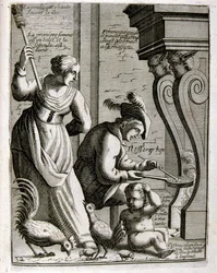 Illustration gravée du 17e siècle tirée d