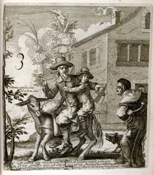 Illustration des fables de Jean de La Fontaine (gravure)