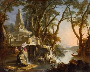Paysage imaginaire : La rivière