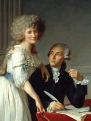 (détail) Antoine Laurent Lavoisier avec Madame Lavoisier