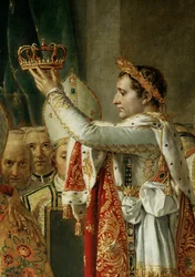 Le couronnement de Napoléon Ier par le pape Pie VII dans la cathédrale Notre-Dame de Paris ...