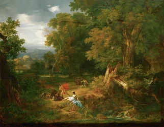 Meleager tue le sanglier de Calydon ... (huile sur toile)