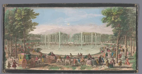 Vue du Bassin de Neptune dans le Jardin de Versailles