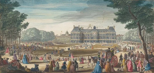 Le Palais du Luxembourg à Paris, vu du jardin. 1729