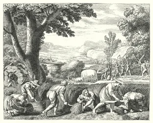 Scène de récolte (gravure)
