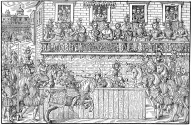 Le tournoi où Henri II est mortellement blessé, 1559