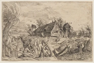 Paysage avec une ferme