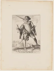 Soldat avec arquebuse, extrait de Officiers et soldats de la garde du corps de l