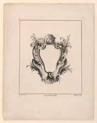 Écusson, de "Recueil Nouveau de Differens Cartouche"