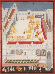 Maharana Jagat Singh assistant au Raslila