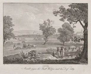 Hongrie, Vue vers la ville de Waitzen et le village de Telky