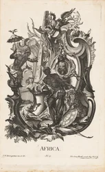 Rocaille avec la personnification du continent africain (Les quatre continents)