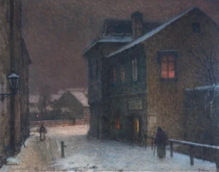 Rue dans la neige, 1907-1909