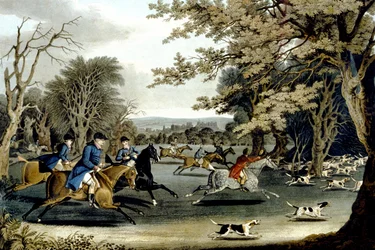Chasse royale dans le parc de Windsor (gravé par Matthew Dubourg)