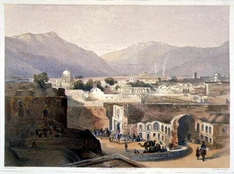Intérieur de la ville de Kandahar depuis la maison du Sirdar 