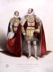 Un prince du sang royal en costume de couronnement et robes d