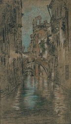 Un canal vénitien, vers 1880