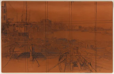 Plaque de gravure : La Piscine