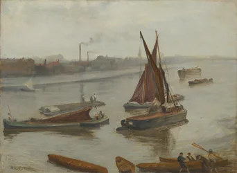 Gris et argent : Old Battersea Reach