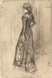 Maud, debout, vers 1873
