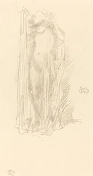 Drapé de modèle, vers 1889