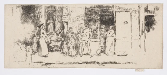 Kiosque à journaux, Rue de Seine, vers 1892-93