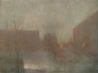 Nocturne Trafalgar Square Chelsea Neige, 1876 1903-1904