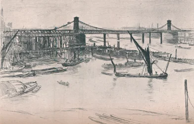 Ancien pont Hungerford, 1861, 1903