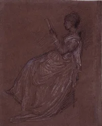 Dame assise lisant, étude pour Mme Layland