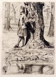 Seymour sous un arbre