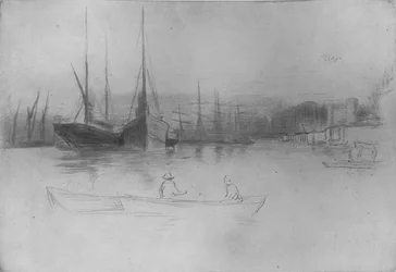 Bateaux à vapeur au large de la tour, 1875, 1904