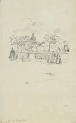 Le Panthéon, depuis la terrasse des Jardins du Luxembourg