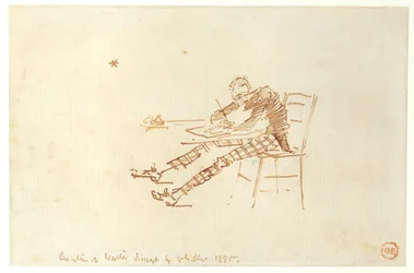 Walter Sickert (1860-1942) dessinant, 1885