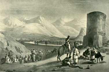 La vallée de Maidan et la tour Buzrak, 1842, 1901