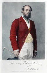 Le 6e duc de Rutland habillé pour la chasse, 1861