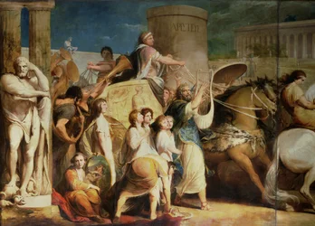 Le Couronnement des vainqueurs à Olympie, troisième œuvre de la série «Le Progrès de la culture et du savoir humains», détail de l