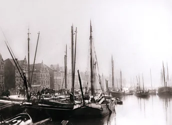 Bateaux sur le canal, Rotterdam, 1898