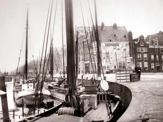 Bateaux sur le canal, Rotterdam, 1898