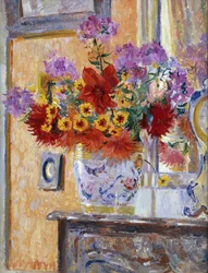 Fleurs dans le salon, Château de Nanteuil