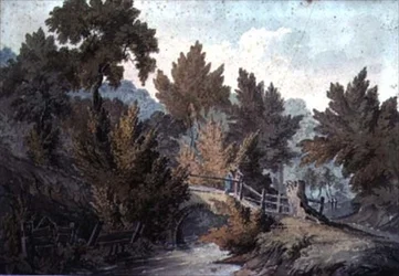 Paysage avec Pont et Ruisseau