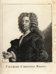 Portrait de Charles Christian Reisen (1680-1725), graveur de gemmes et de sceaux anglais