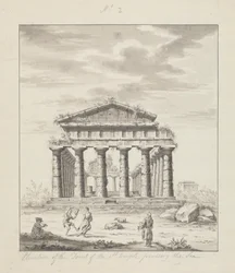 N° 2 Élévation de la façade du premier temple face à la mer