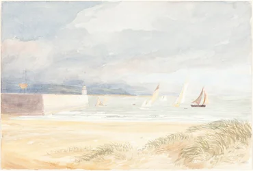 Scène de Rivage avec Voiliers (Portland, Dorset ?)