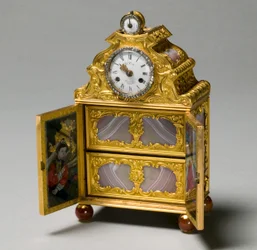 Cabinet miniature avec montre, c.1770-75