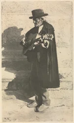 Camera Work : Un musicien aveugle - Grenade, 1914