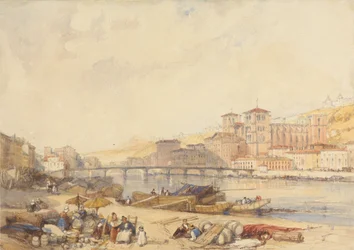 Lyon depuis le quai sur le Rhône