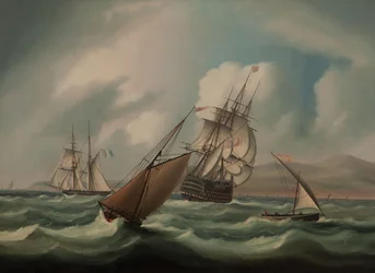 First Rater et autres navires au large de la côte espagnole