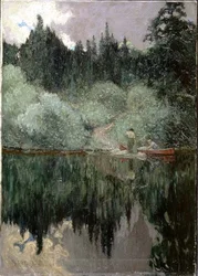 Éclaircie après la pluie, rivière Maganatawan, Ontario